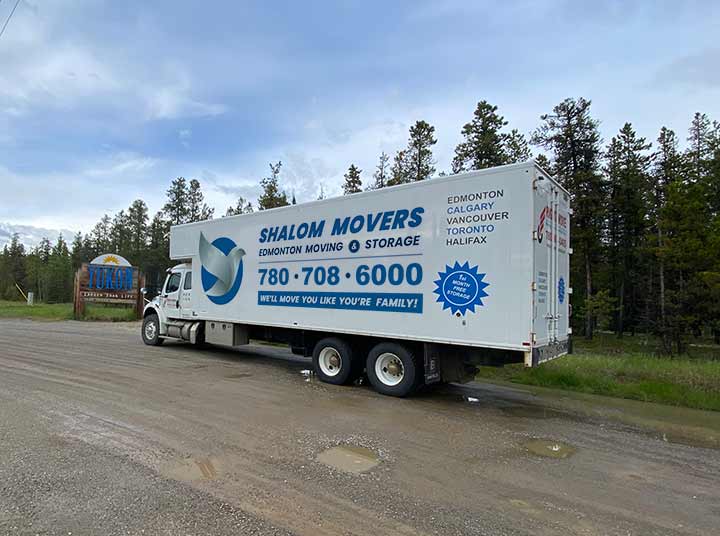 Shalom Moving truck in the Yukon